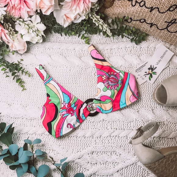 Vicky Moreinis Carnaby Halter Bikini Top XS NWT - Picture 1 of 11